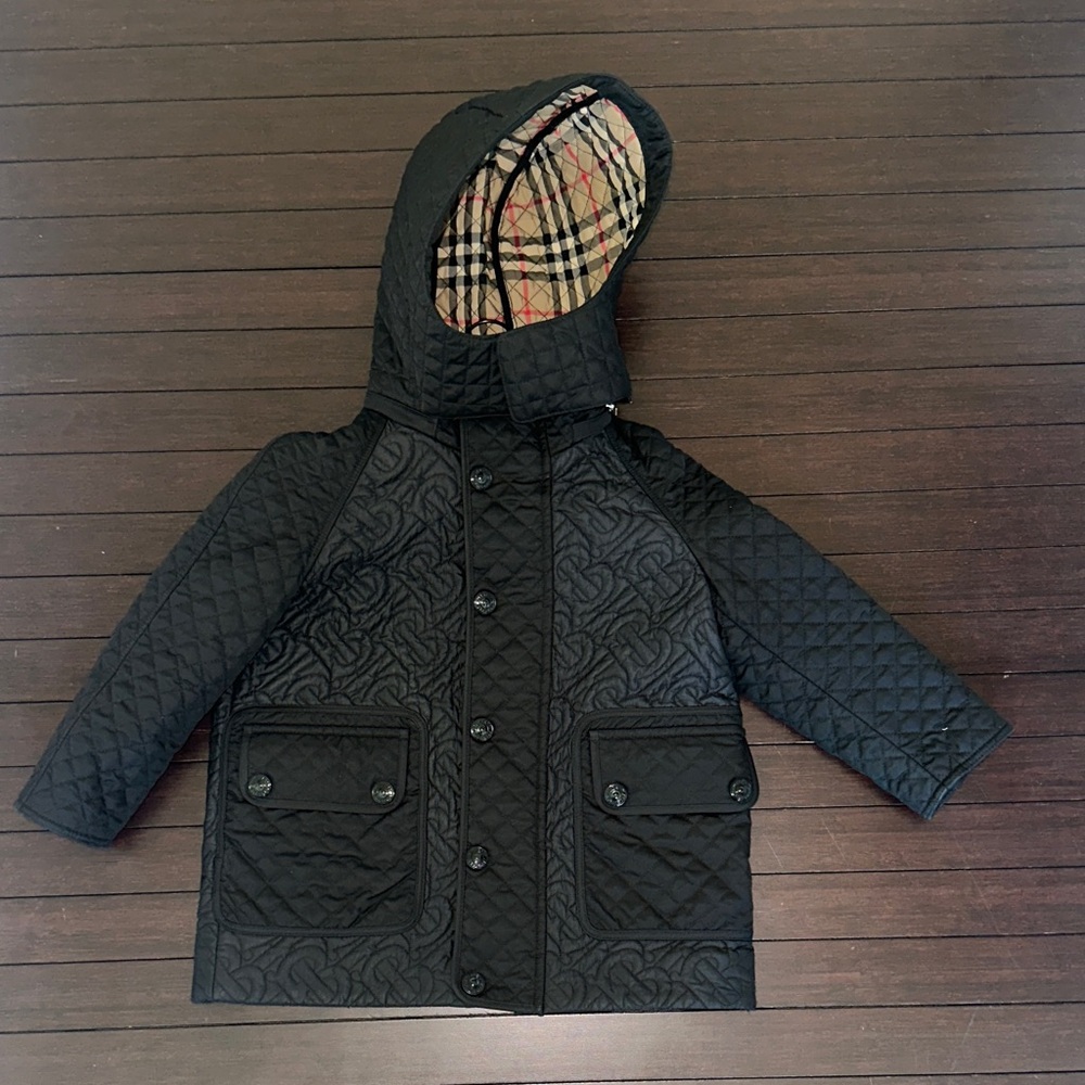 Burberry Black Quilted Kids Puffer Jacket